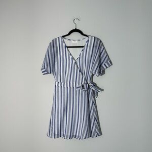 Sienna sky blue/white striped dress size S